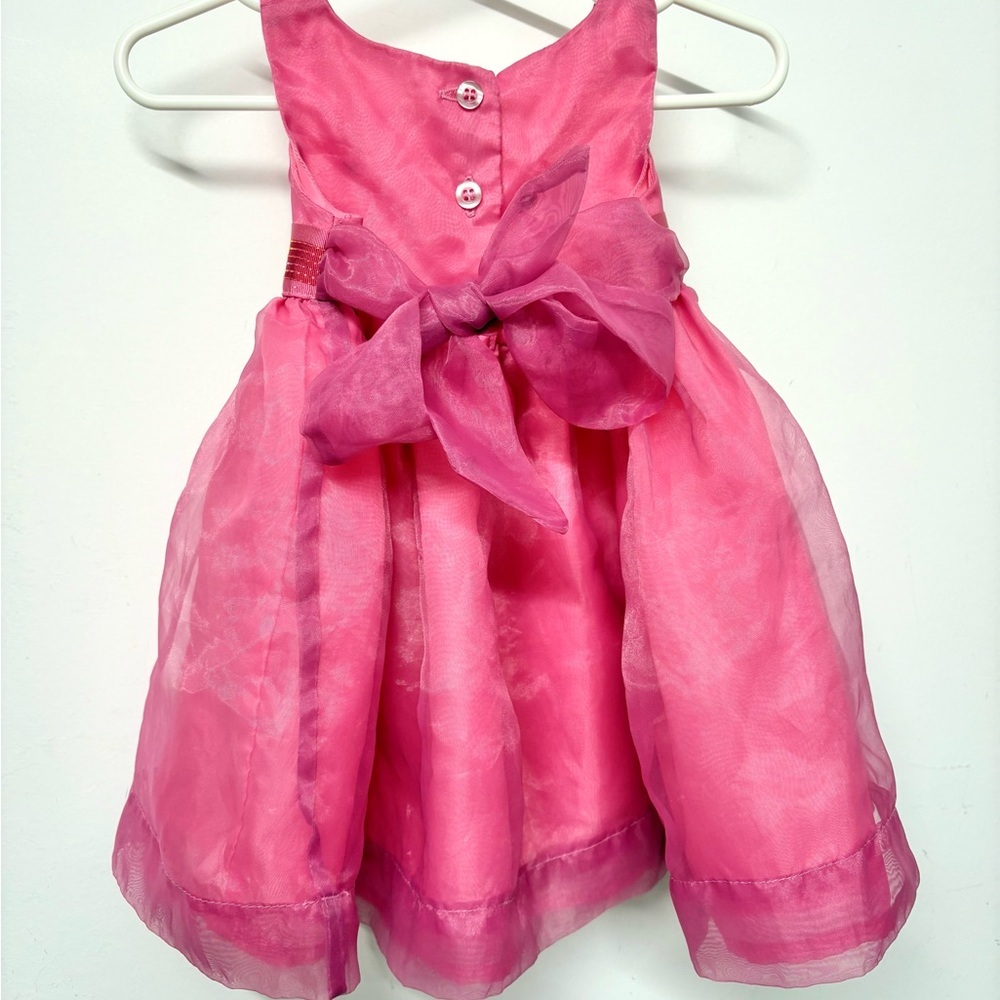 Vtg Wonder Kids Baby Girl's Tulle Dress Size 3/6 Months Easter Occasion Pink - Picture 3 of 5